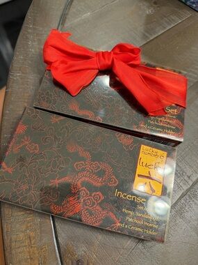 Lucky Brand Red and Black Decorative Incense Gift Set